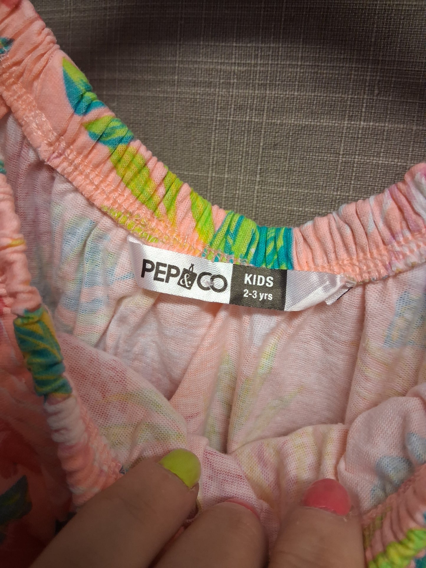 Pep&Co Girls Pink Floral Playsuit Off the Shoulder Age 2-3 Years New