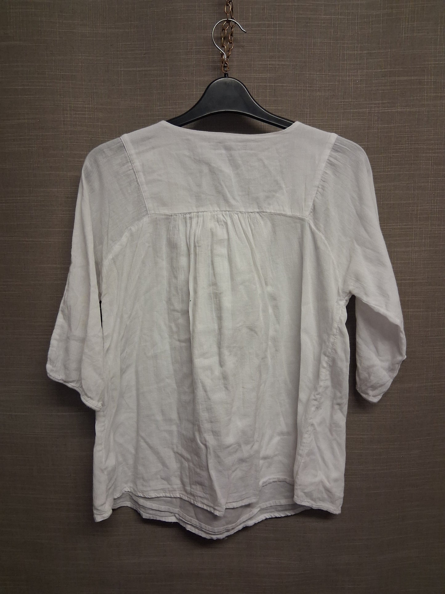 GAP White Cotton Lightweight Top 3/4 Sleeve Gypsy Style Age 13 Years