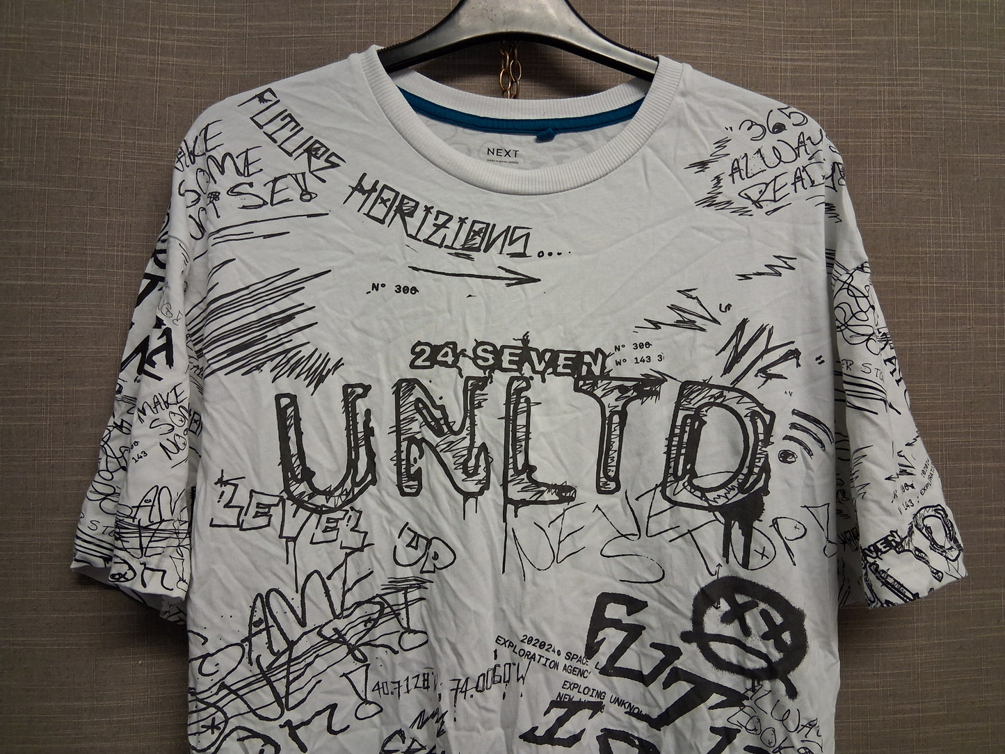 Next Boys Graffiti Style Print Short Sleeve T-Shirt Age 16 Years