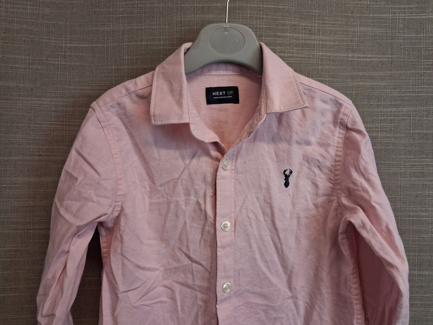 Next Boys Pink Salmon Shirt Long Sleeve Age 3-4 Years