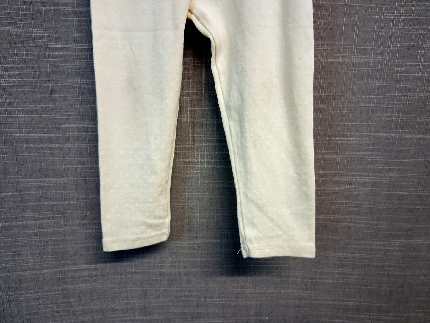 Next Girls Yellow Spotty Jersey Leggings Age 9-12 Months