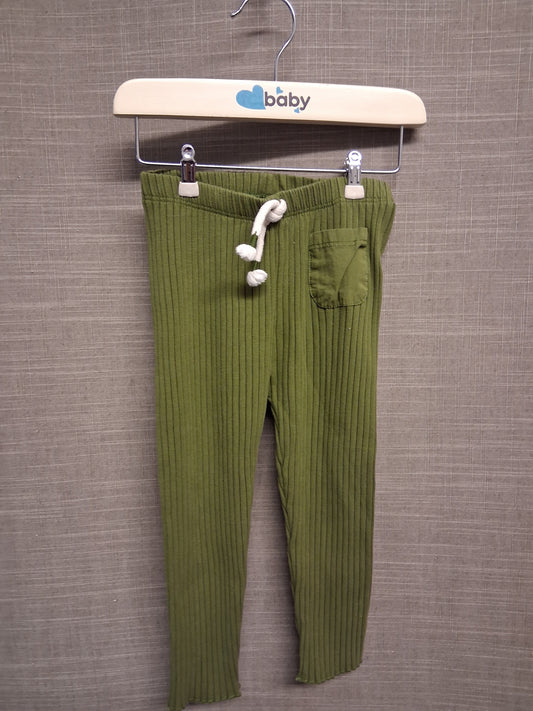Next Boys Green Ribbed Joggers Age 18-24 Months