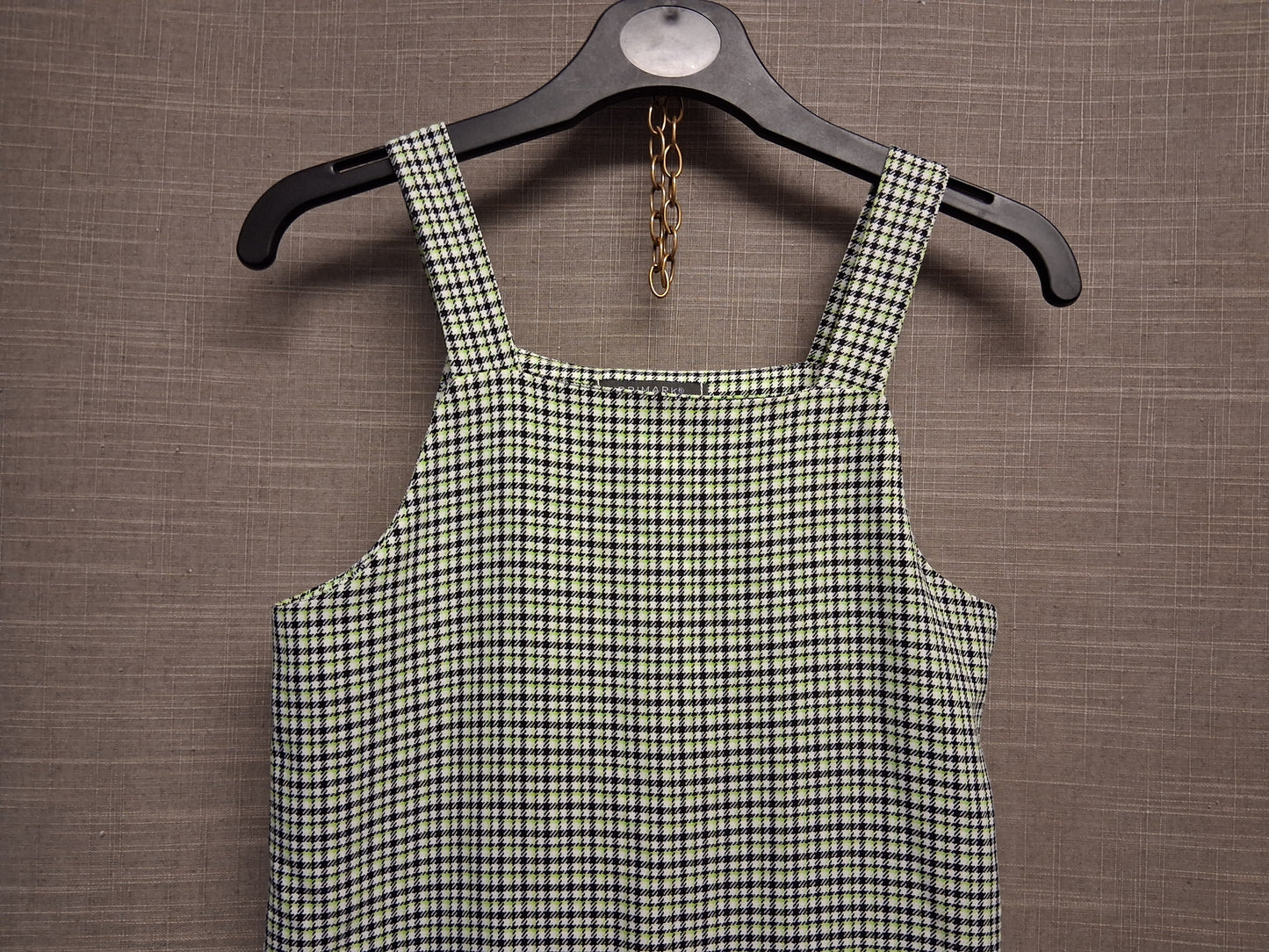 Primark Girls Green Check Pinafore Dress Age 9-10 Years