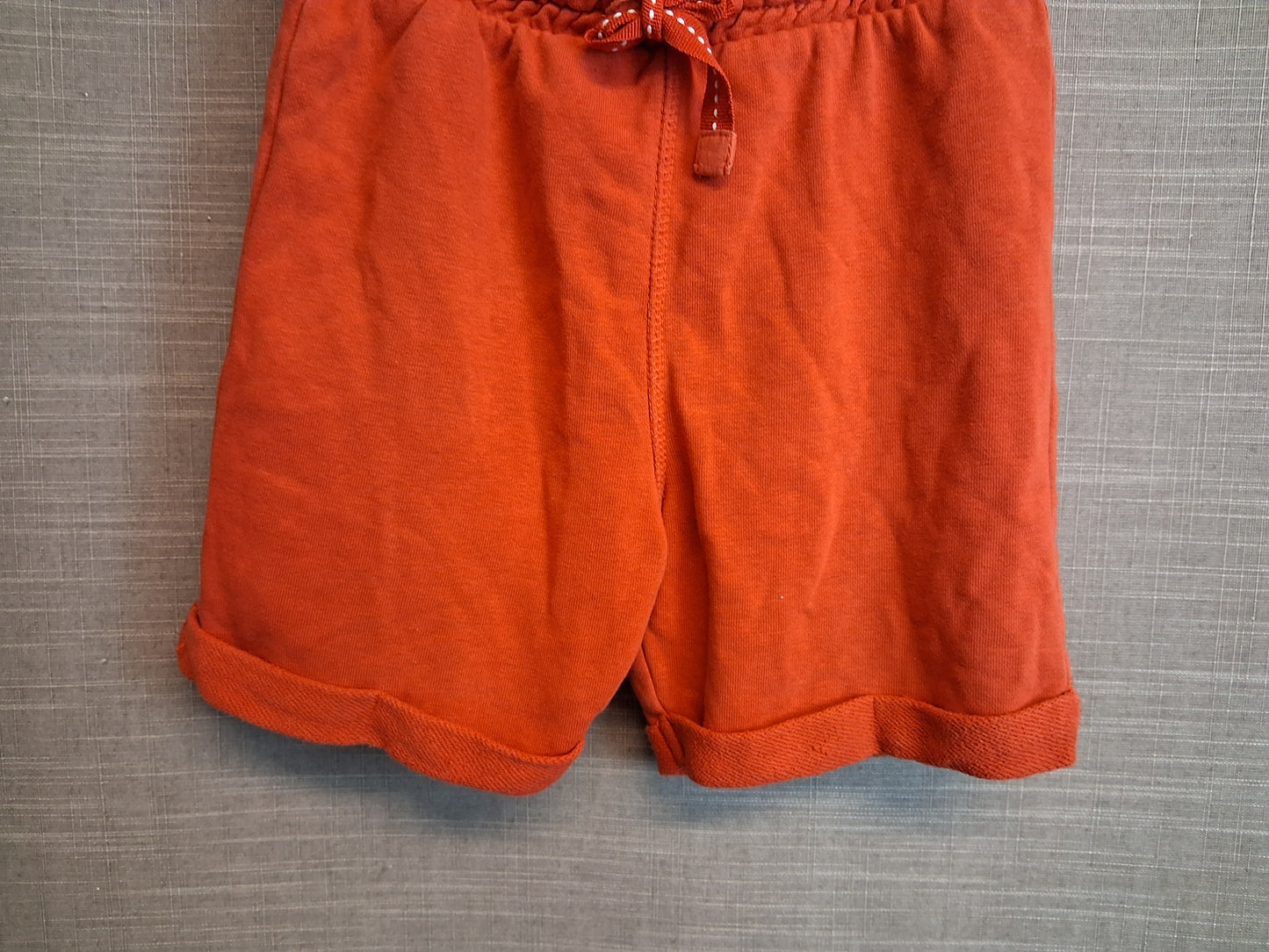 TU Boys Shorts Jersey Style Orange Red Age 5-6 Years