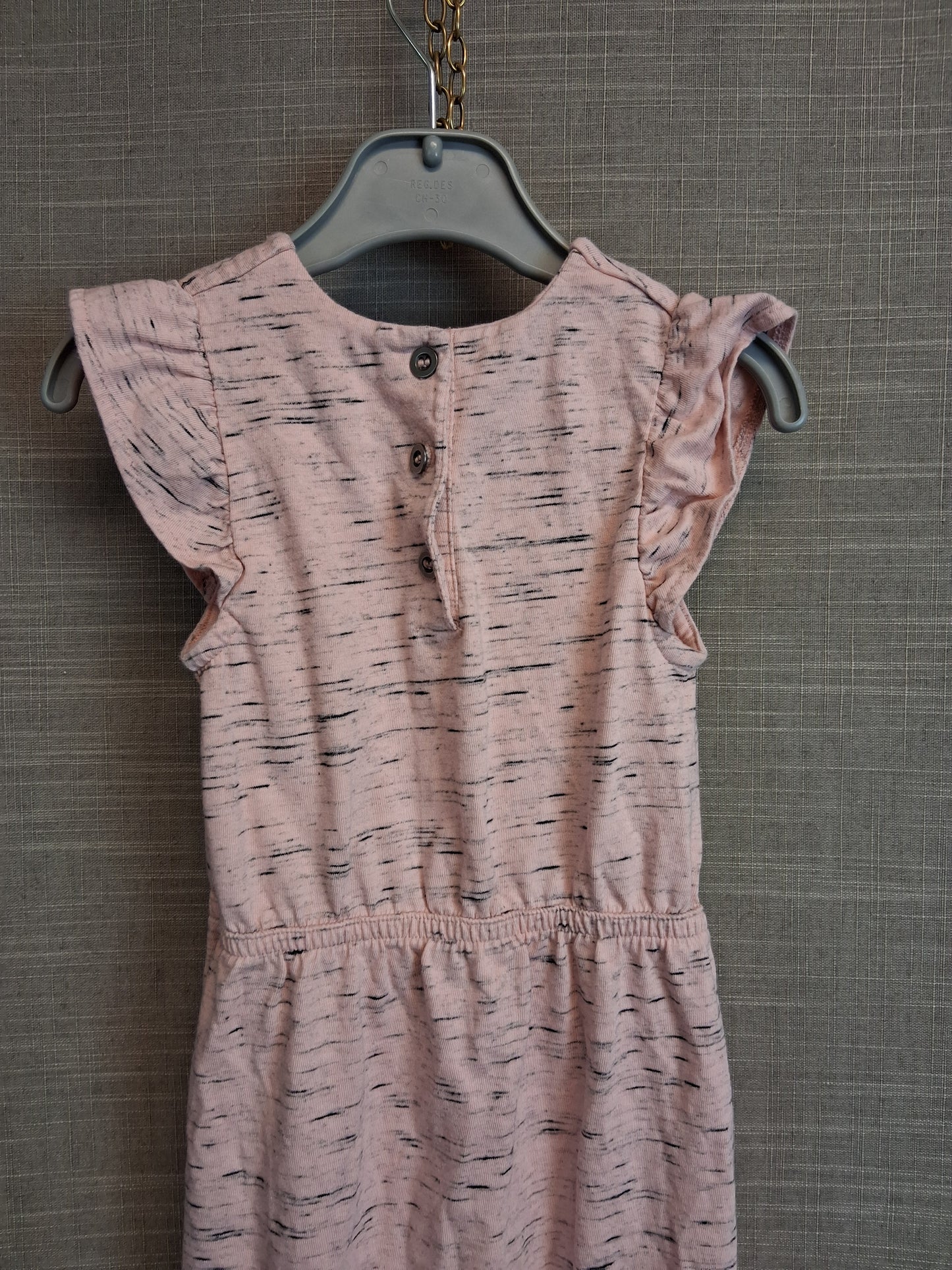 F&F Girls Pink Grey Jumpsuit Sleeveless Jersey Age 12-18 Months