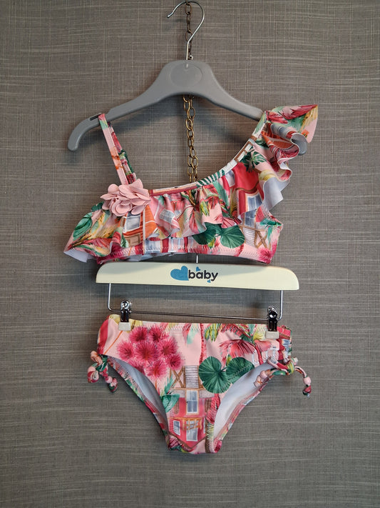 Mayoral Girls Pink Floral Bikini Set Age 5 Years