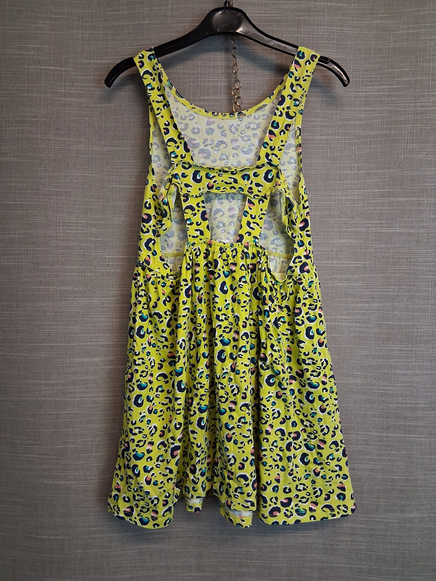 Olly & Molly Yellow Leopard Print Tunic Top Sleeveless Age 10-12 Years