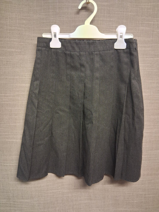 George Girls Grey Box Pleat School Skirt Age 9-10 Years