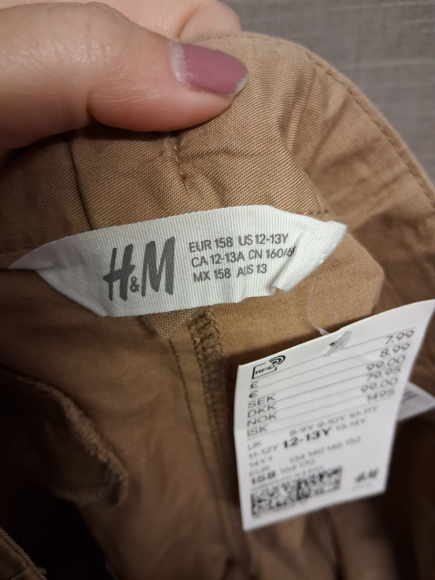 H&M Beige Chino Style Shorts Age 12-13 Years New