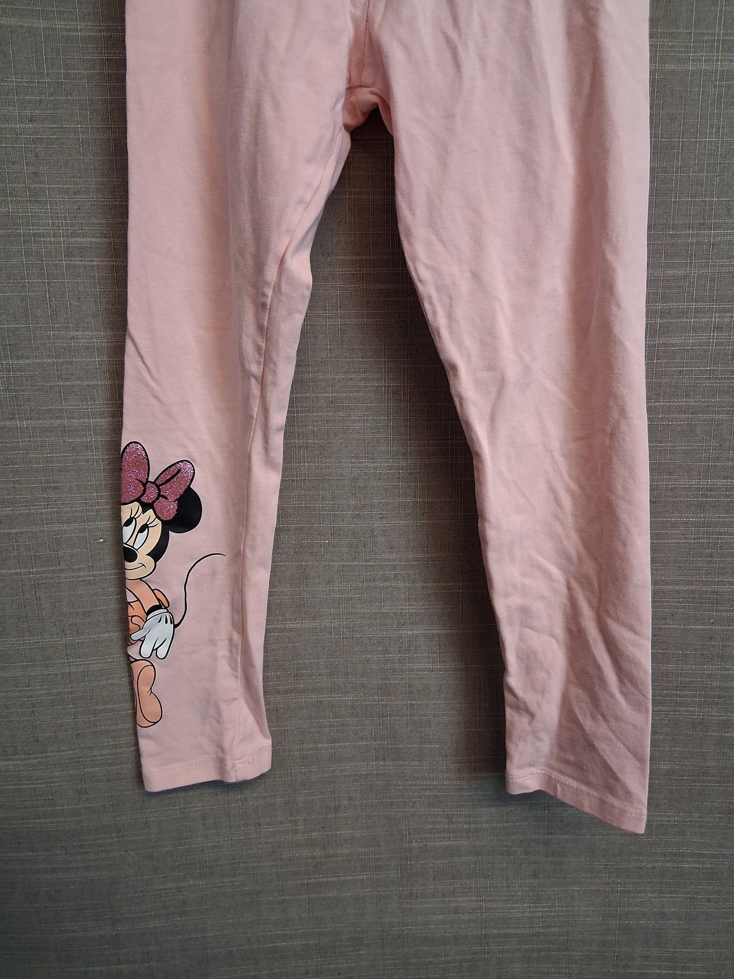 F&F Girls Minnie Mouse Leggings Pink Age 5-6 Years
