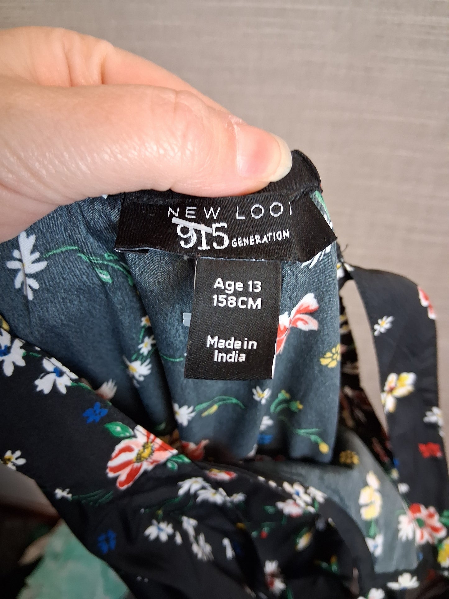 New Look Girls Black Floral Jumpsuit Lightweight Age 13 Years
