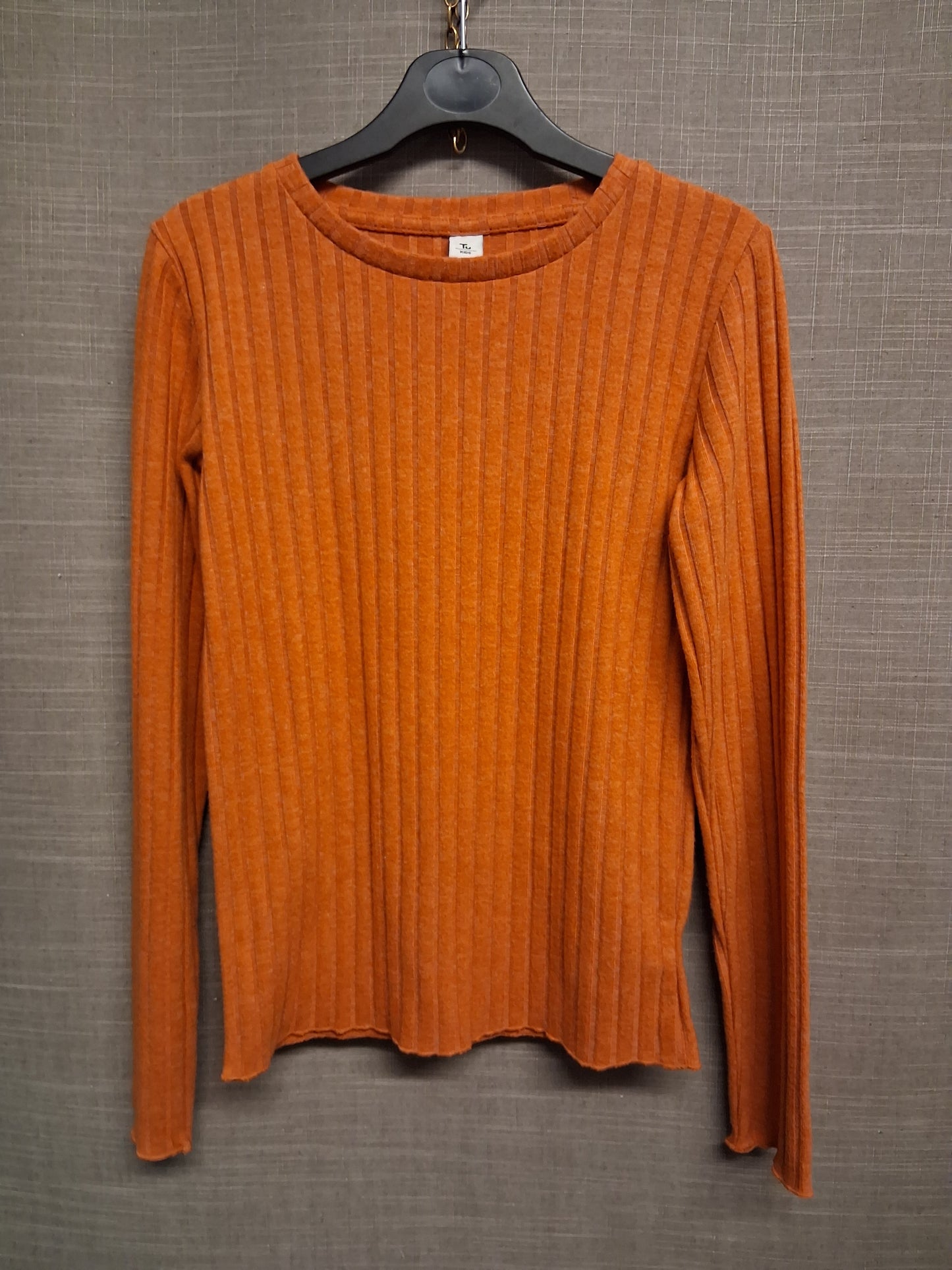 TU Girls Orange Ribbed Long Sleeve Sweater Age 12 Years