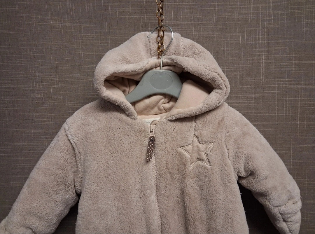 Mama & Papas Unisex Beige Netural Padded Pramsuit Age 3-6 Months