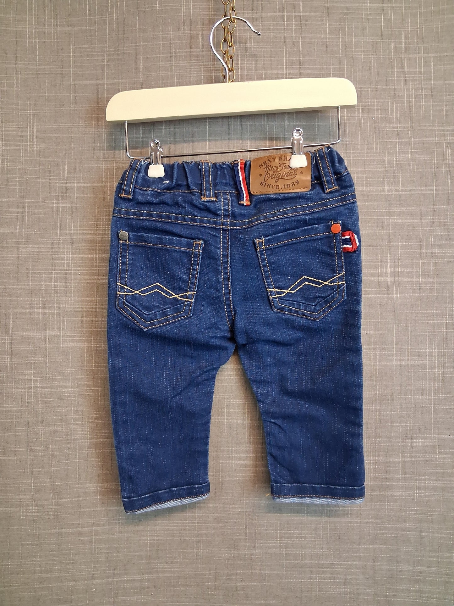Next Boys Blue Denim Jeans Age 3-6 Months