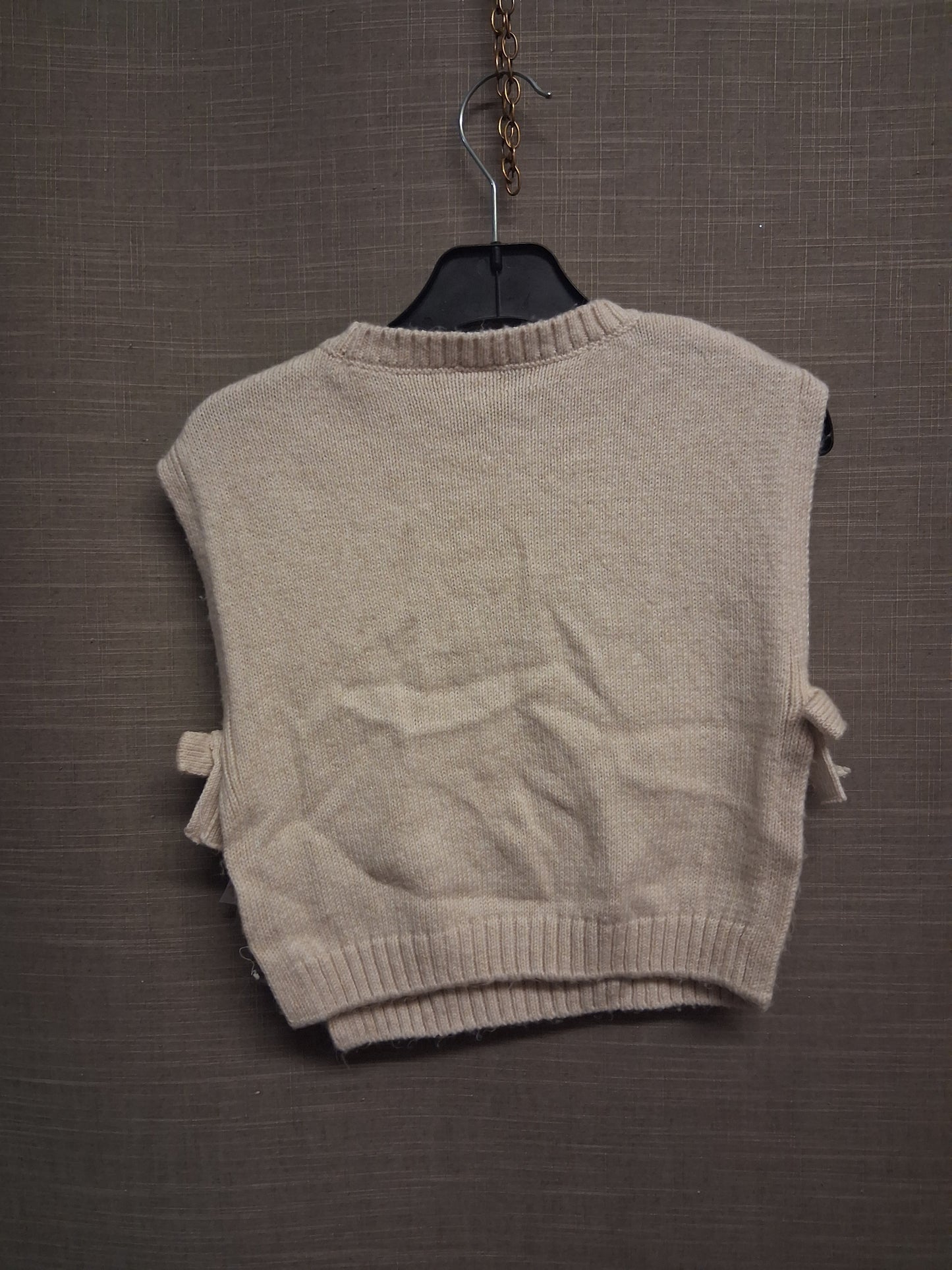 TU x Morris & Co Tank Top Girls Knitted Beige Age 3-4 Years