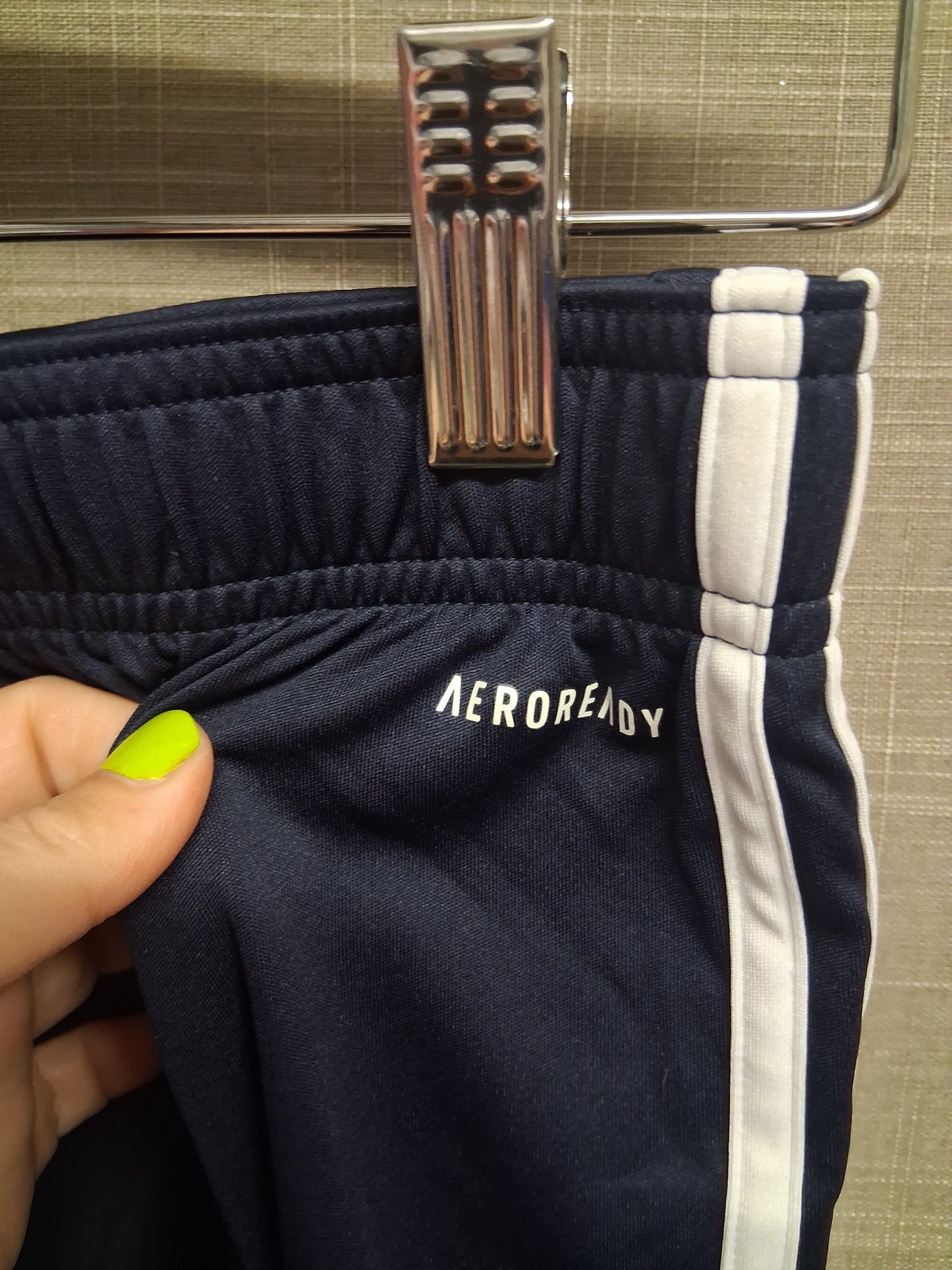 Adidas Boys Navy Blue Satin Shorts Age 13-14 Years