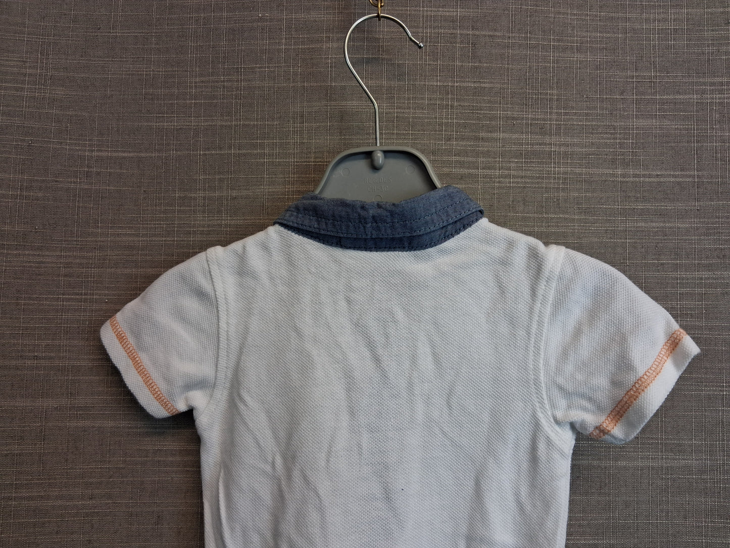 Next Boys Polo Bodysuit Short Sleeve Age 0-3 Months