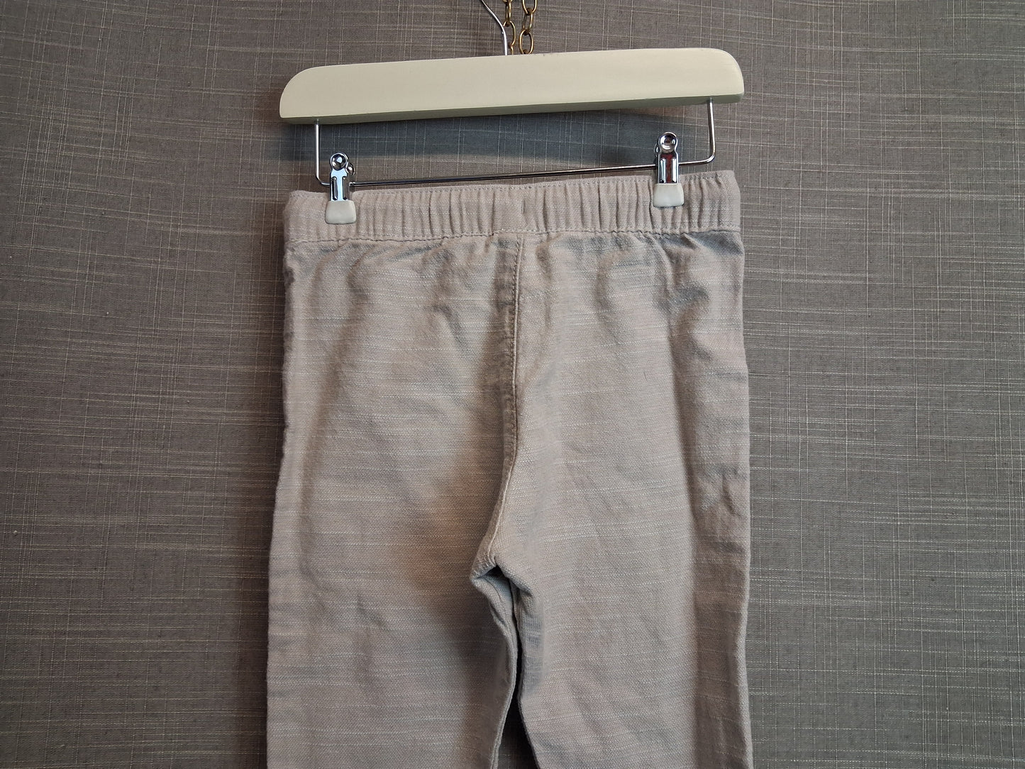 F&F Boys Beige Lightweight Roll Up Trousers Age 9-12 Months