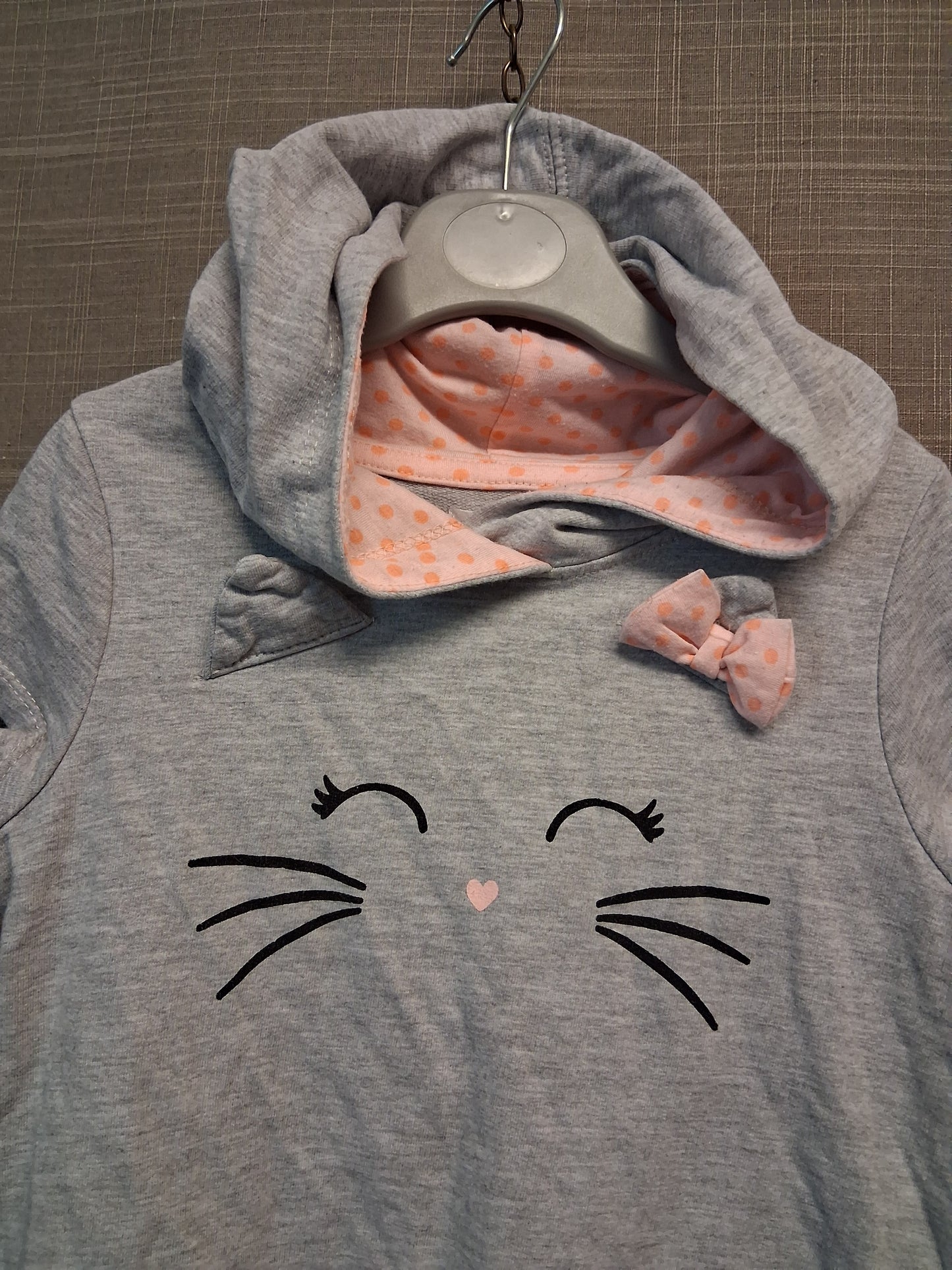 Shein Girls Cat Theme Hooded Jersey Dress Short Sleeve Age 6 Years