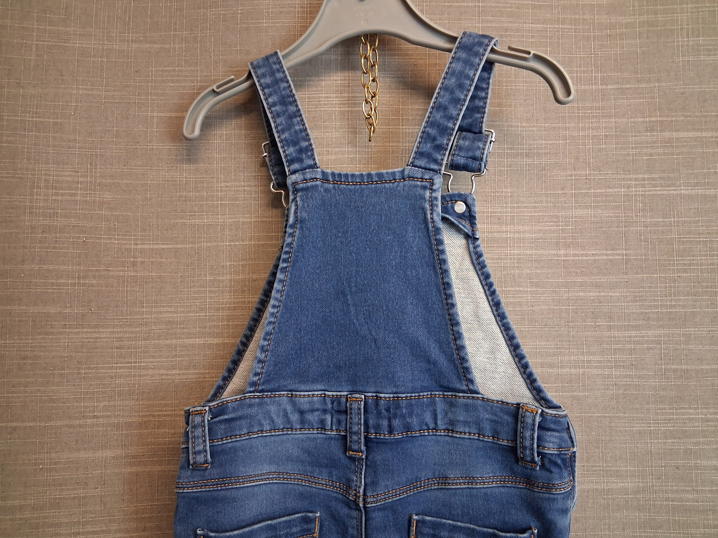 Primark Girls Blue Denim Dungarees Age 18-24 Months