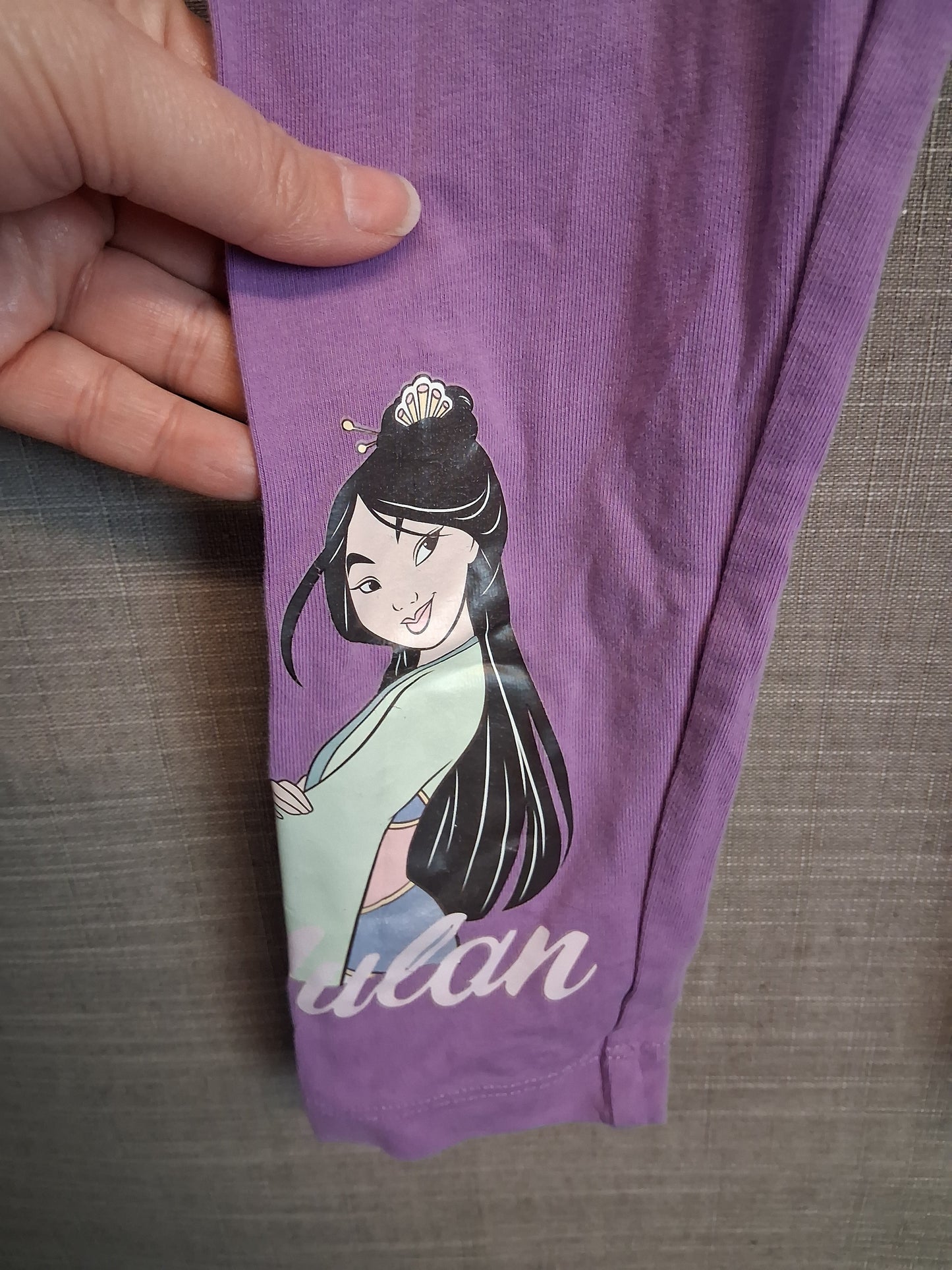 Marks & Spencer Girls Mulan Purple Leggings Age 5-6 Years