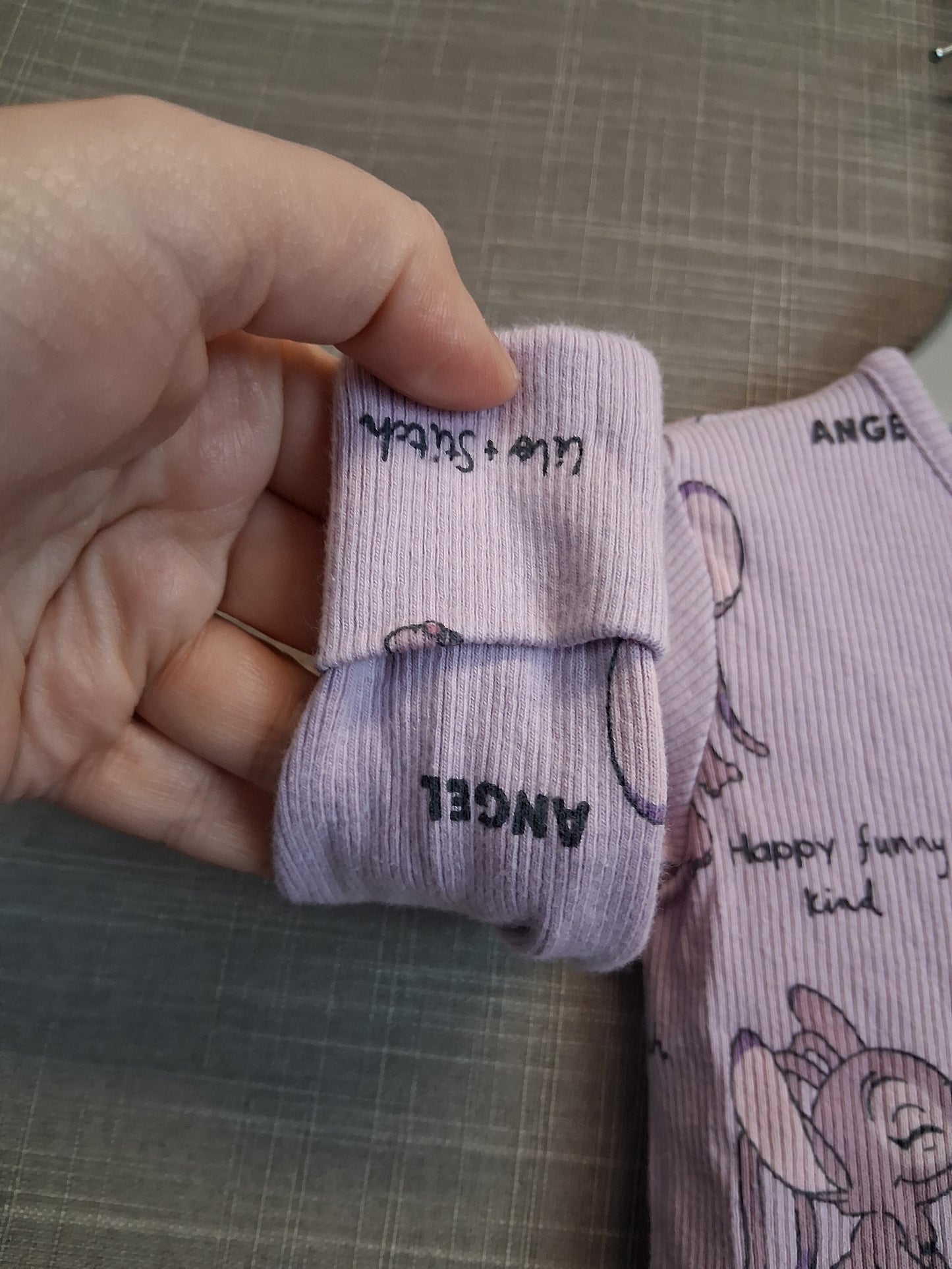 Disney Stitch Lilac Sleepsuit Age Tiny Baby