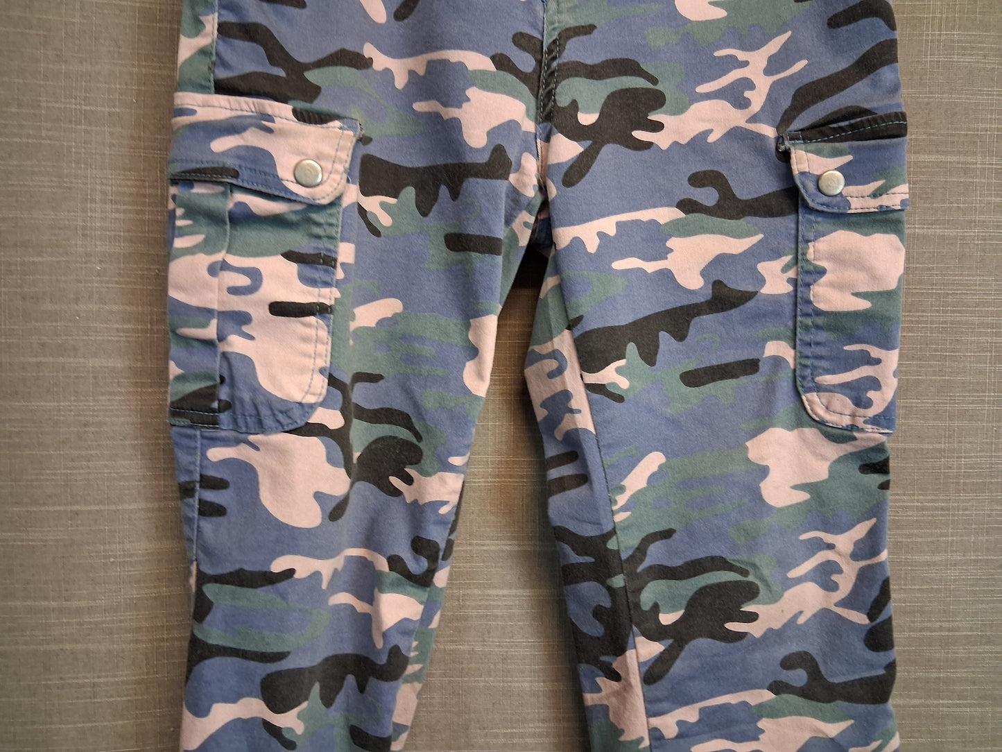 Select Girls Cargo Trousers Blue Mix Age 14 Years