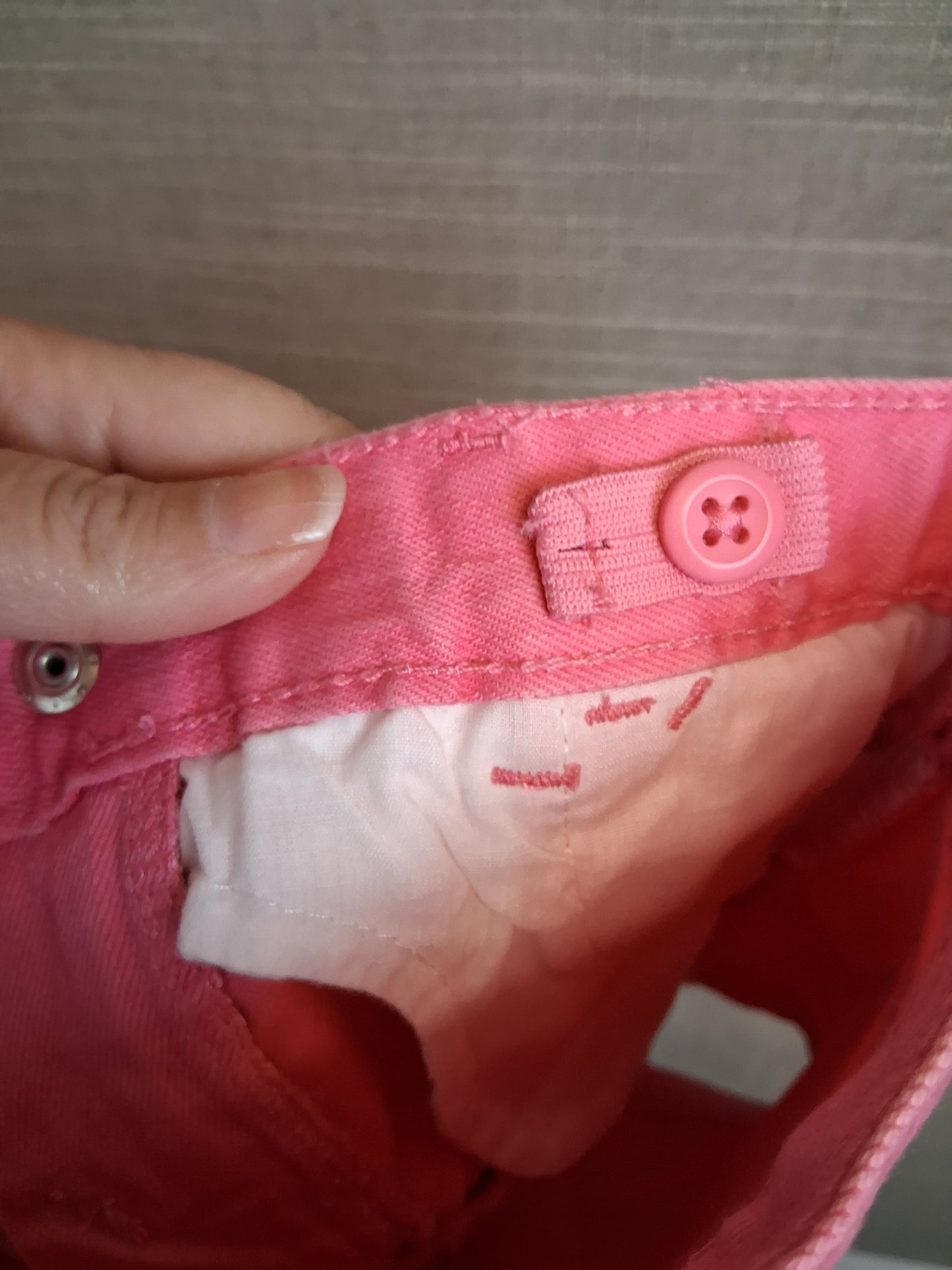 GAP Girls Pink Denim Shorts Age 12-18 Months Adjustable Waist