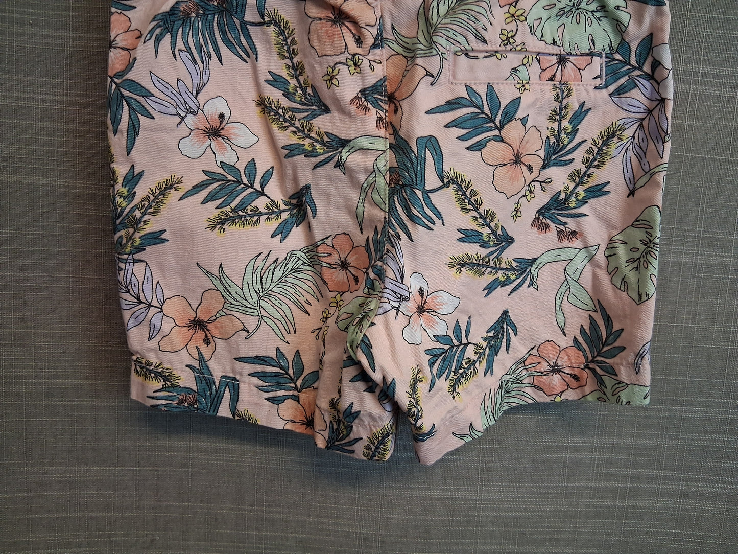 Primark Girls Floral Pink Shorts Age 12-18 Months Adjustable Waist