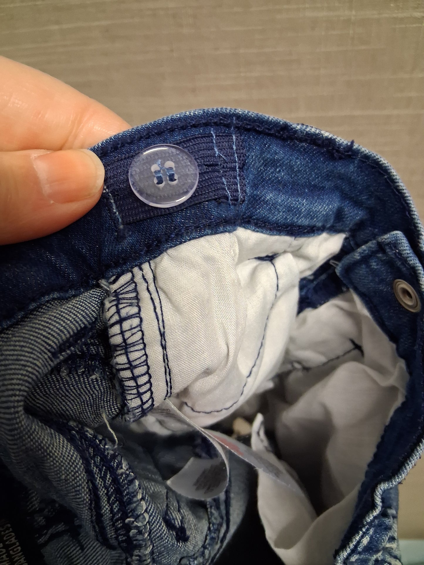 Primark Girls Denim Blue Shorts Ladybird Embroidered Detail Age 18-24 Months