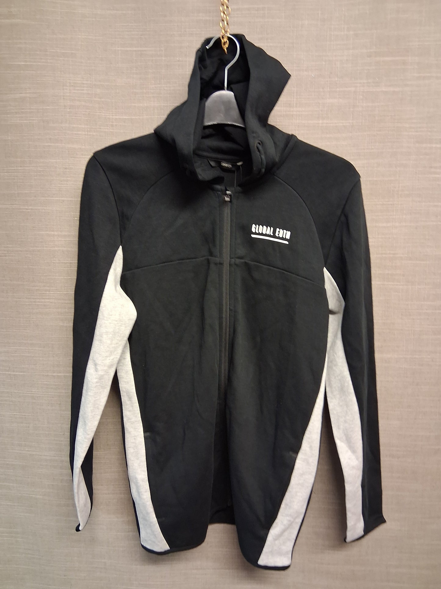 George Boys Hoodie Black 1/4 Zip Age 13-14 Years New