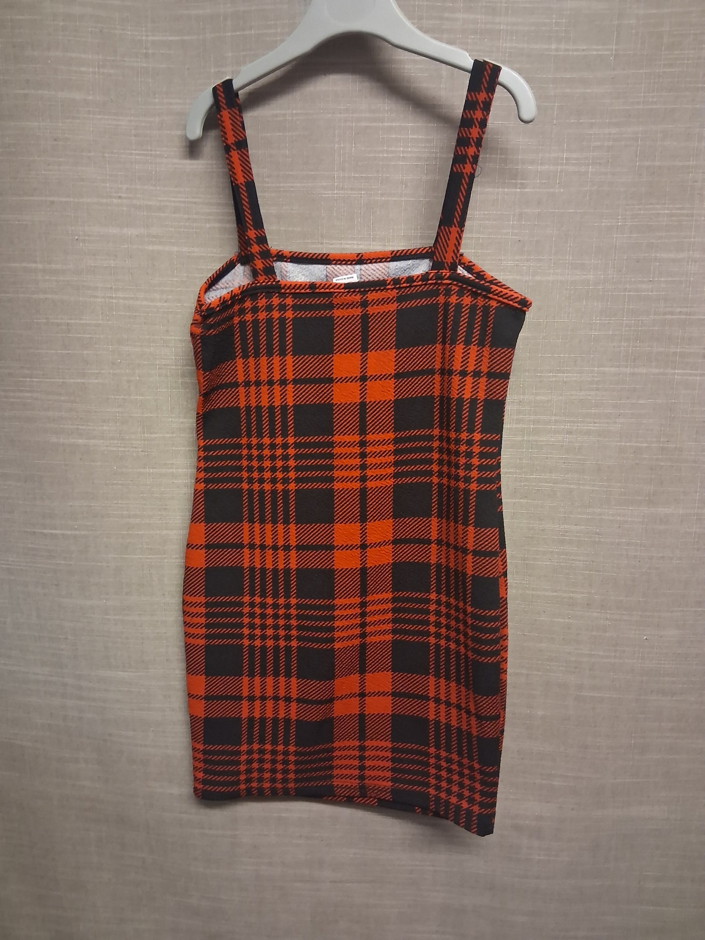Shein Girls Tarten Red Black Pinafore Dress Age 8 Years