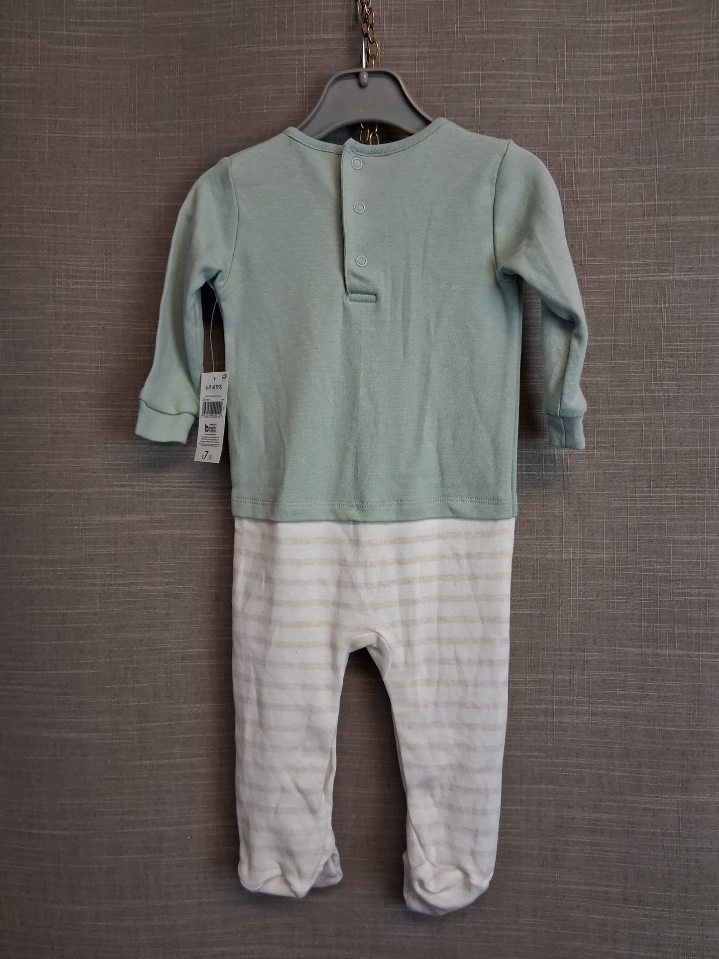Matalan Boys One Piece Romper Sleepsuit Age 6-9 Month New