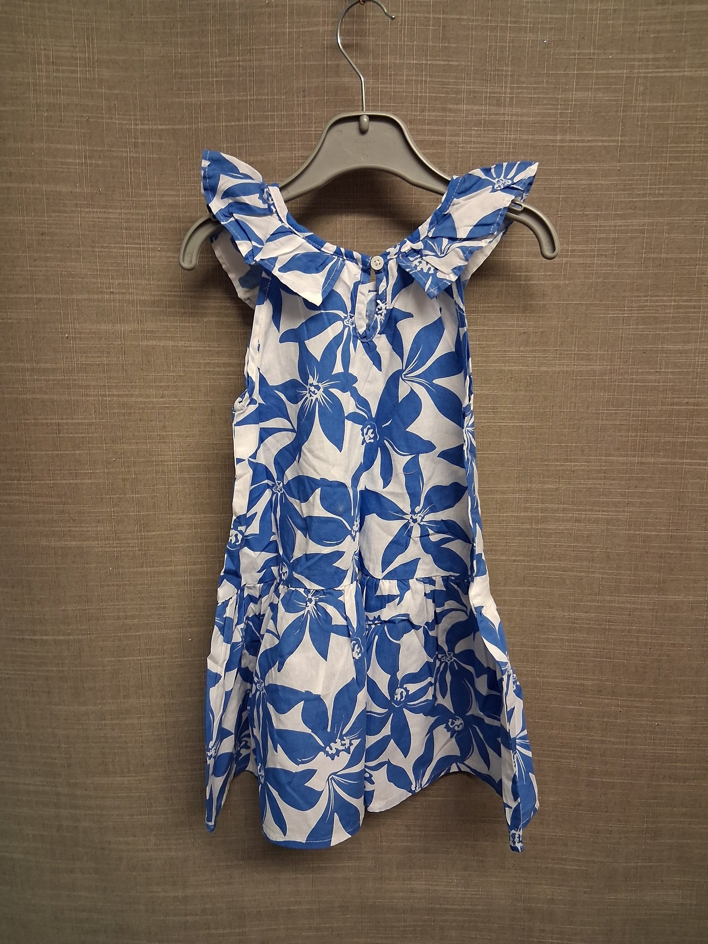 Pepco Baby Blue White Floral Dress Sleeveless Age 18-24 Months New