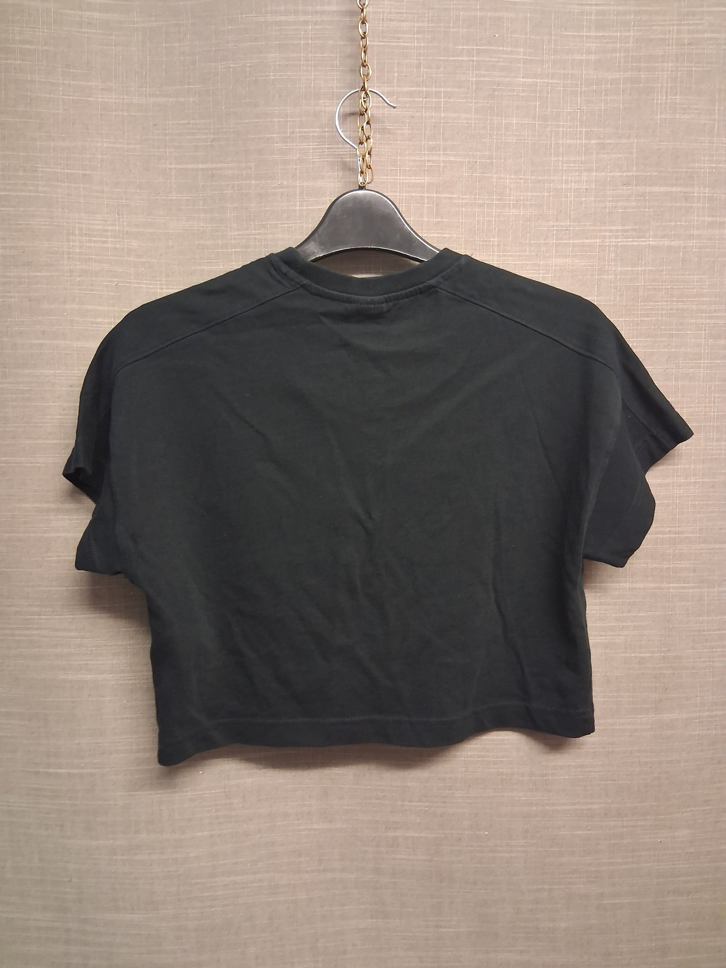 Zara Girls Black Crop Short Sleeve T-Shirt Age 9-10 Years