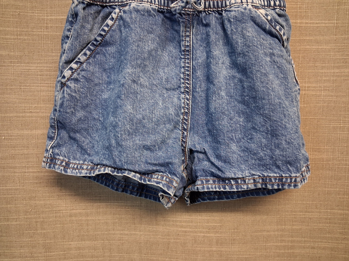 Next Girls Blue Denim Shorts Elastic Waist 6 Years