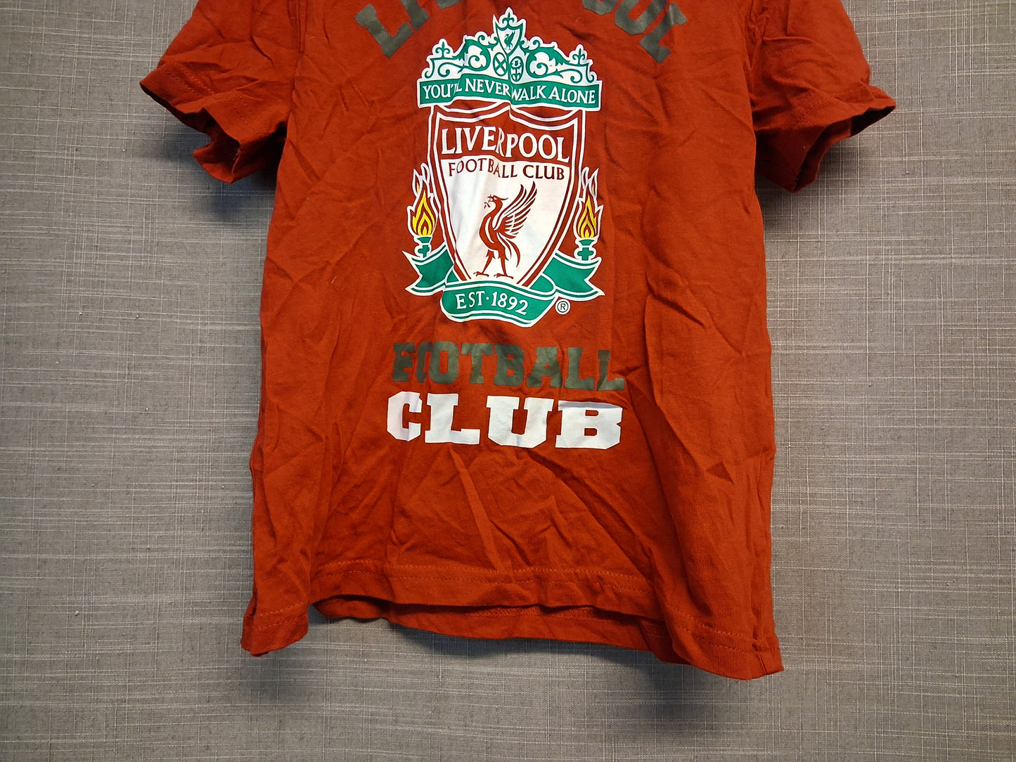 Liverpool Football Club Red Jersey Short Sleeve T-Shirt Age 6-7 Years