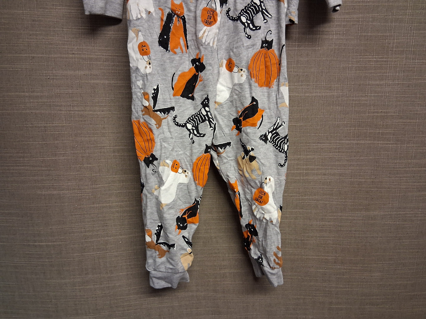 TU Boys Halloween Pjs Pyjamas Grey 2 Piece Set Age 2-3 Years