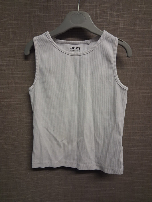 Next White Ribbed Vest Tank Top Age 9 Years