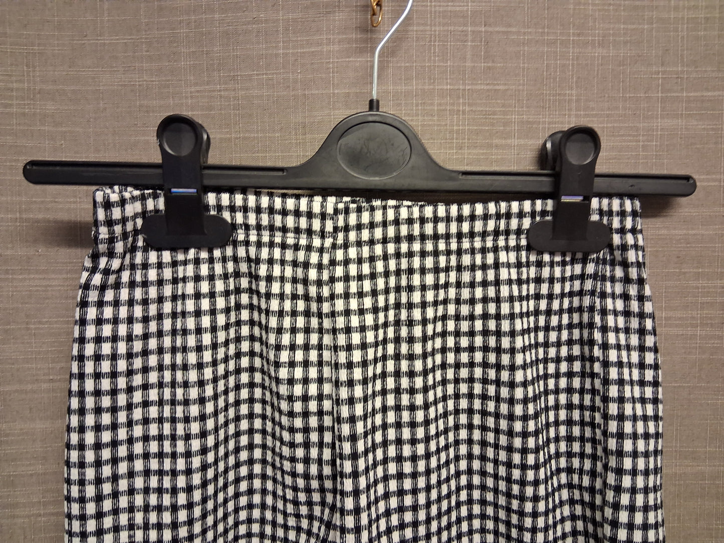 F&F Black White Gingham Checked Shorts Age 8-9 Years New
