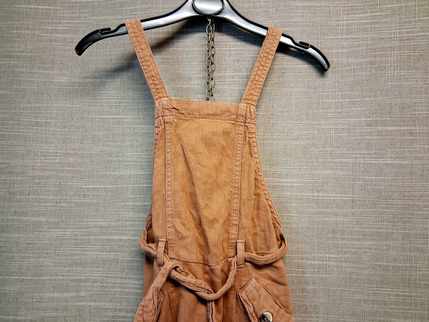 Zara Girls Brown Dungarees Age 4-5 Years 100%Cotton