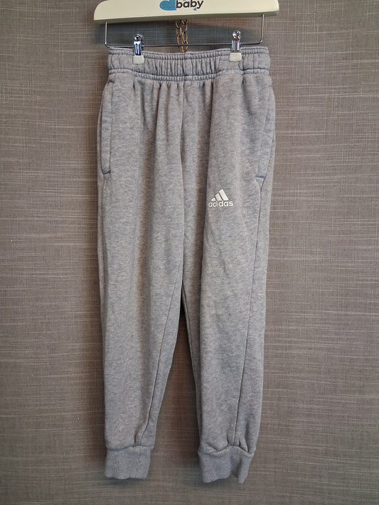 Adidas Boys Joggers Grey Elastic Waist Age 4-5 Years