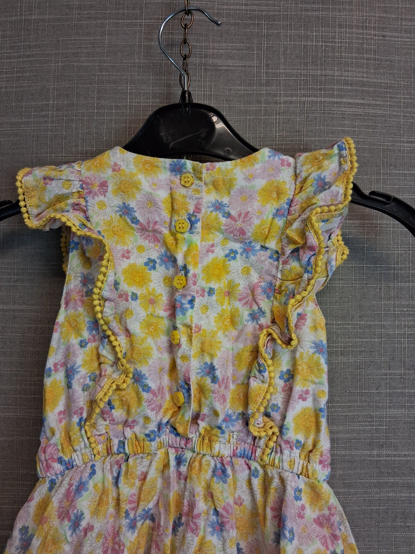 Mothercare Girls Yellow Floral Dress Age 18-24 Months