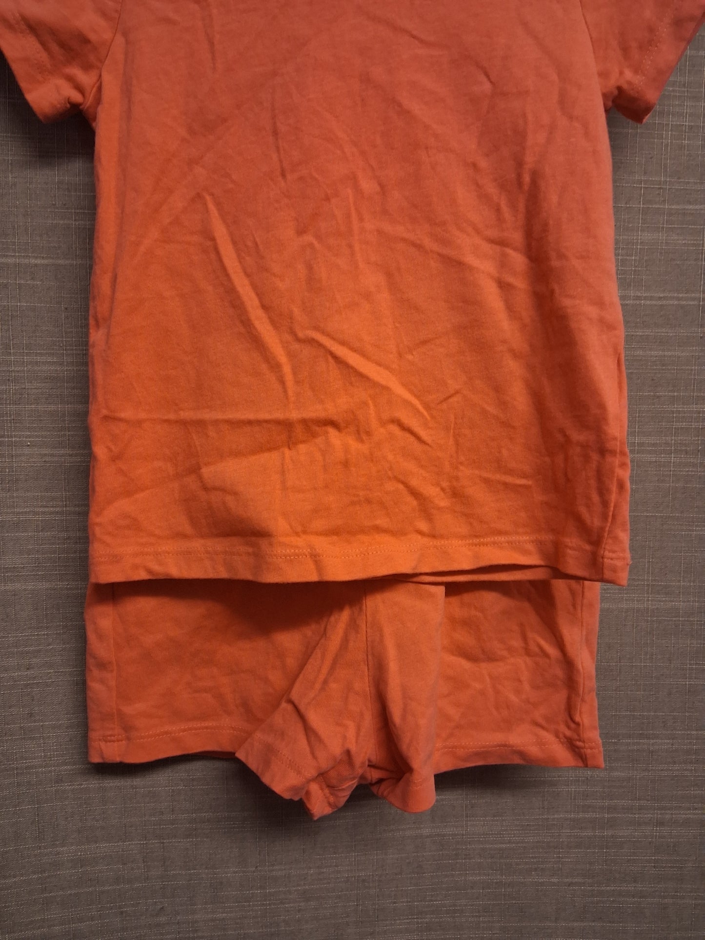 George Unisex 2 Piece Outfit Shorts & T-Shirt Orange Age 2-3 Years