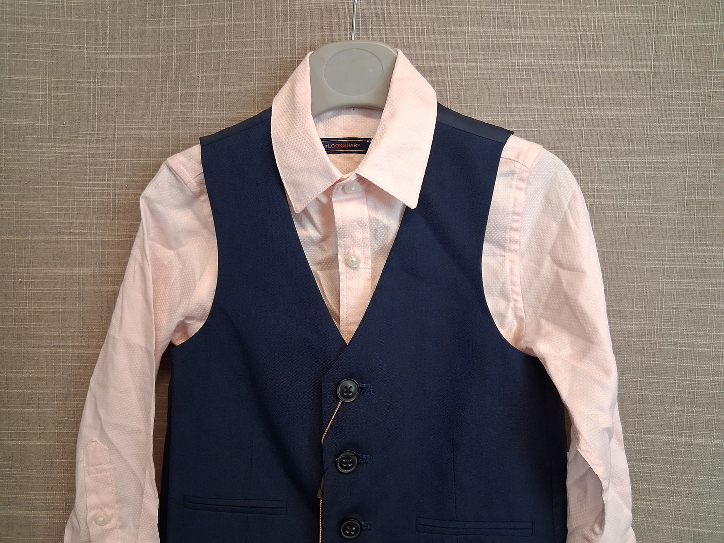 Next Boys 2 Piece Set Waistcoat and Pink Shirt Age 3 Years New