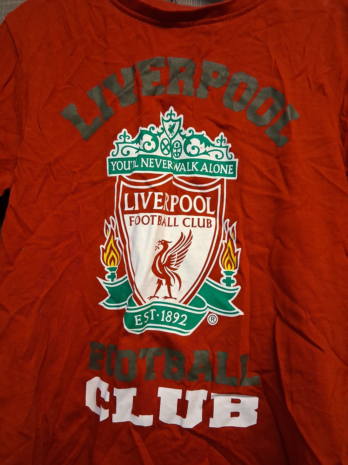 Liverpool Football Club Red Jersey Short Sleeve T-Shirt Age 6-7 Years