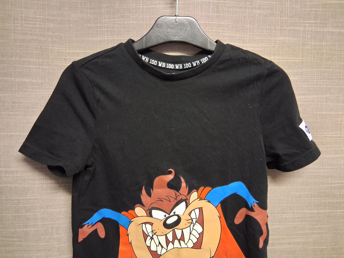 F&F Boys Looney Tunes Taz Black Short Sleeve T-Shirt Age 5-6 Years