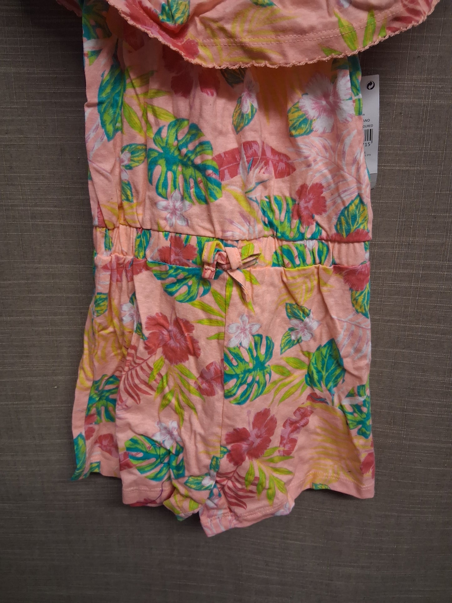 Pep&Co Girls Pink Floral Playsuit Off the Shoulder Age 2-3 Years New
