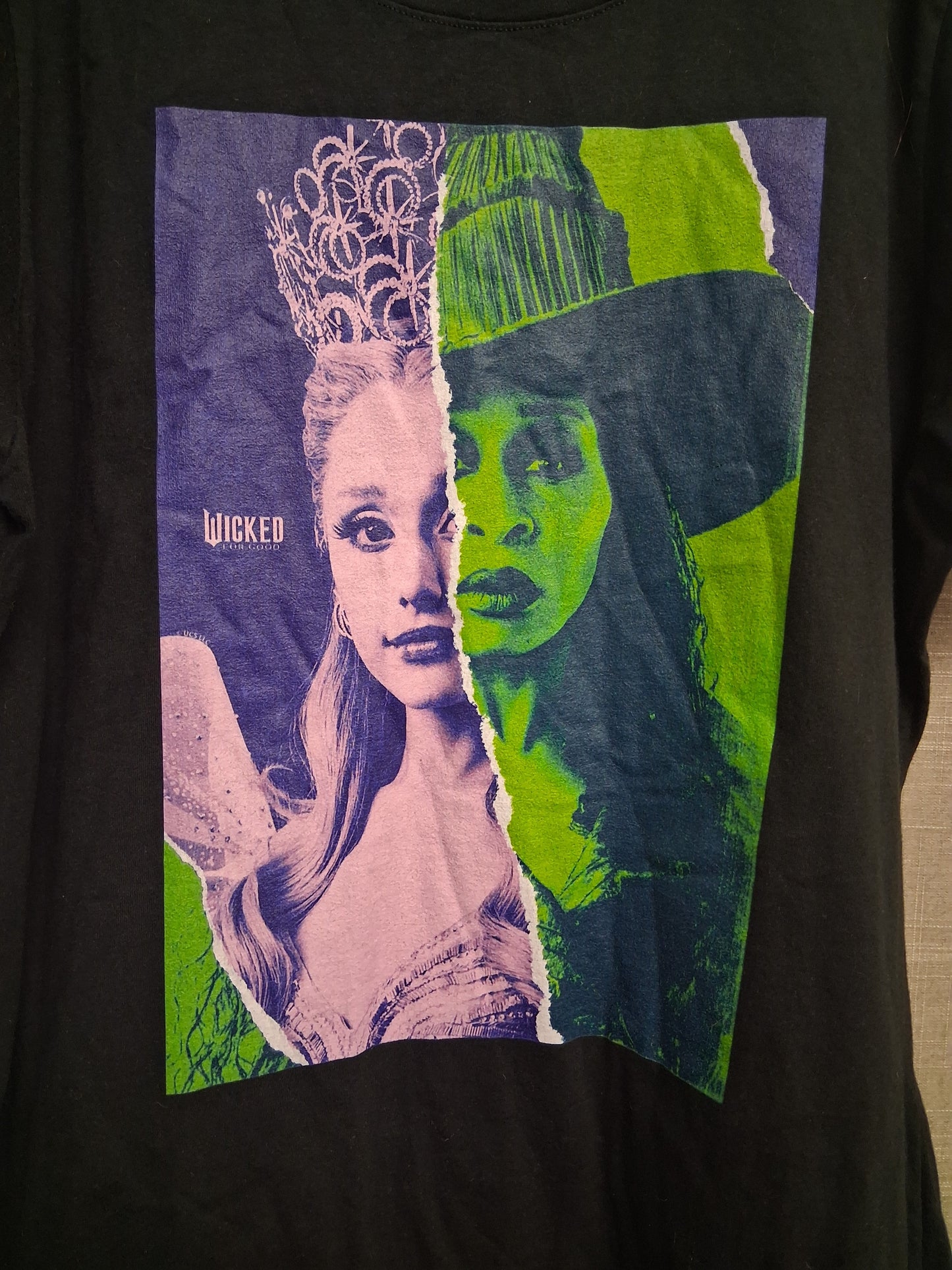 Wicked T-Shirt Black Graphic Print Short Sleeve Size L Age 12-13 Years