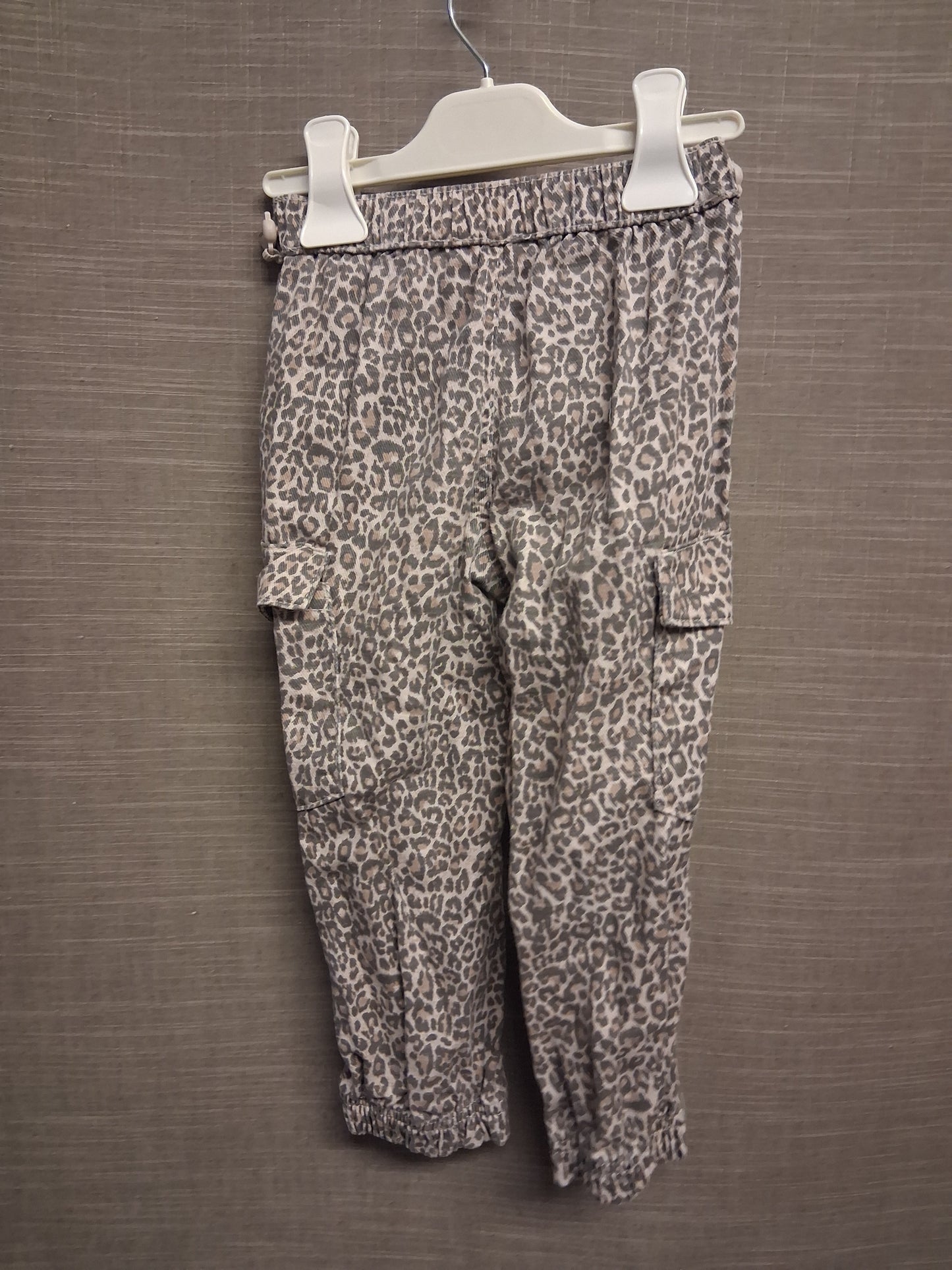Marks and Spencer Animal Print Beige Cargo Jeans Age 2-3 Years